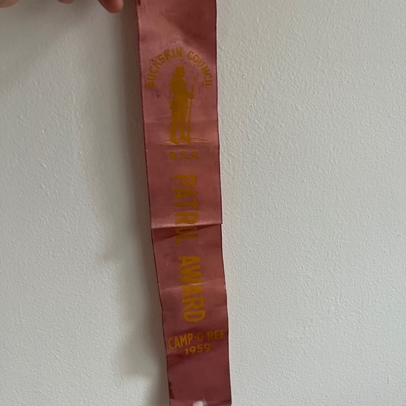 Vintage Other - Vintage 1959 Boy Scouts of America Patrol Award Camp O Ree Ribbon